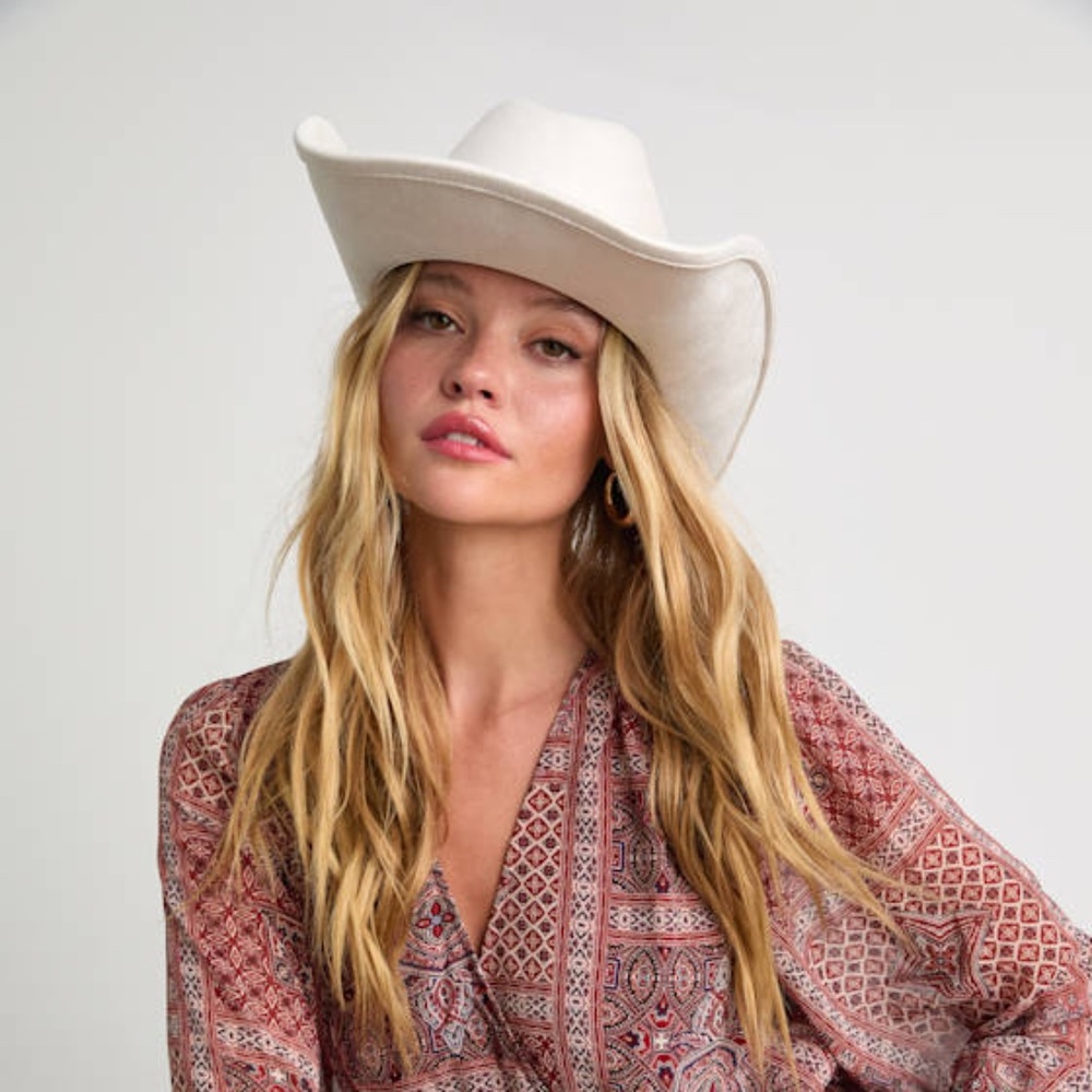 Lulus Wyatt White Western Hat - Size One Size